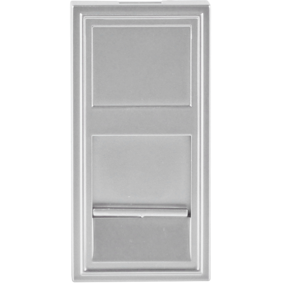 Donel Розетка DEC RJ45 UTP кат.6, 1мод., алюм. матовая (22.5х45мм), DECF12ALM6