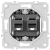 Donel механизм розетки RJ45 + RJ45 (двойная) cat.5e/ClassE-8/8, серия DB, DB16500
