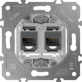 Donel D16  Механизм розетки RJ45 cat.5e/ClassE-8/8 на 2 порта, DO16500