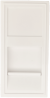 Donel Розетка DEC RJ45 UTP кат.6a, 1мод., бел. (22.5х45мм), DECF12W6A