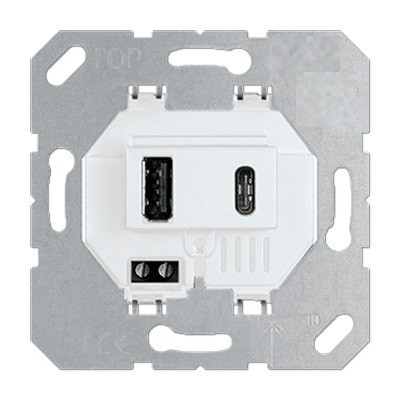 Donel USB зарядное устройство, 3.1A тип A,С белый, DUSB3100WC