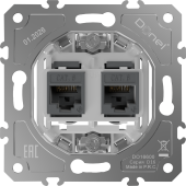 Donel D16  Механизм розетки RJ45 cat.6/ClassE-8/8 на 2 порта, DO16600