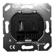 Donel USB зарядное устройство, 3.1A тип A:max 18W,тип С:max 32W, черный, серия DUSB., DUSB3100ANCF
