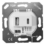 Donel USB зарядное устройство, 3.1A. тип A:max 18W,тип С:max 32W, белый, серия DUSB., DUSB3100WCF