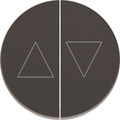 Donel D16 матовый шоколад Клавиша для жалюзийного выключателя со стрелками для жалюзи 2-я, DO29442