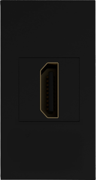 Donel Розетка HDMI, 1мод., черн. (22.5х45мм), DECF29AN