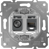 Donel D16  Механизм розетки RJ45 cat.5/ClassE-8 + TV простая 0-2400 МГц, DO36100