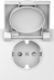 Donel S08 матовый белый накладка для розетки Schuko с заземлением, с крышкой, 16A 250 В~, серия DB, DS45433