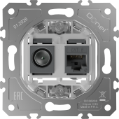 Donel D16  Механизм розетки RJ45 cat.6/ClassE-8 + TV простая 0-2400 МГц, DO36200