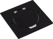 Donel Лючок Surface 2 мод. (1 мод. 45х45 мм.), круглая крышка, антрацит, IP44, DFB2MRRAN