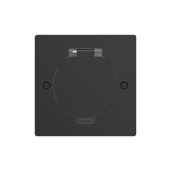 Donel Лючок Surface 2 мод. (1 мод. 45х45 мм.), круглая крышка, антрацит, IP44, DFB2MRRAN