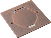 Donel Лючок Surface 2 мод. (1 мод. 45х45 мм.), круглая крышка, красная медь, IP44, DFB2MRRRC