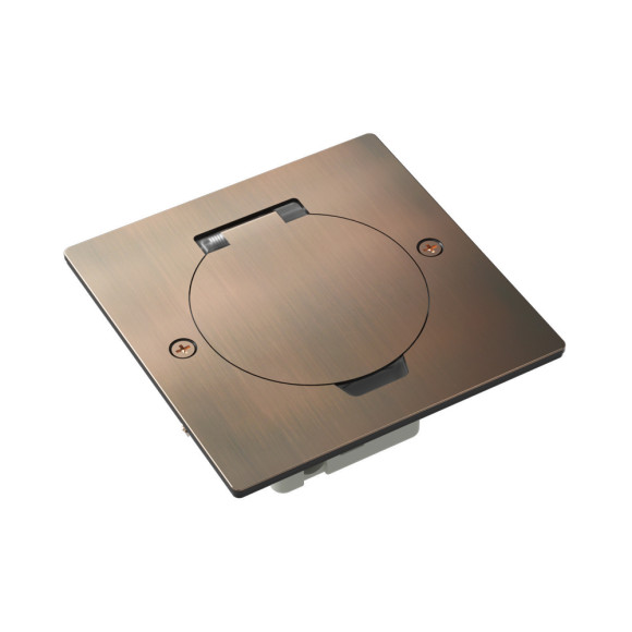 Donel Лючок Surface 2 мод. (1 мод. 45х45 мм.), круглая крышка, красная медь, IP44, DFB2MRRRC