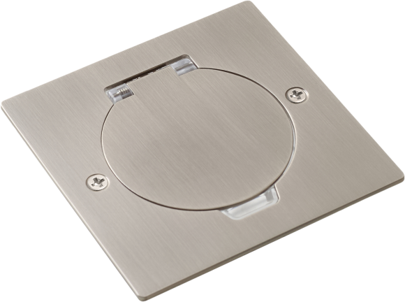 Donel Лючок Surface 2 мод. (1 мод. 45х45 мм.), круглая крышка, никель, IP44, DFB2MRRN