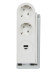 Donel Розеточный блок с клипсой 2х2К+З + 2 USB (А+С) PD 20Вт, цвет белый, длина кабеля: 1,5 м, DDSBC6WC-2PSW2UWC