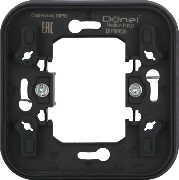 Donel W55 Адаптер для скрытой установки одиночный, антрацит, IP55, серия (тип) DIP55, DIP80628