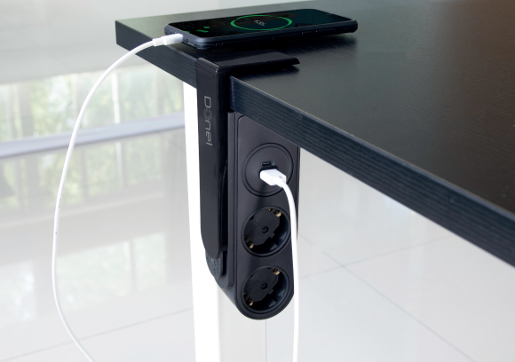 Donel Розеточный блок с клипсой 2х2К+З + 2 USB (А+С) PD 20Вт, цвет черный, длина кабеля: 1,5 м, DDSBC6ANC-2PSAN2UANC
