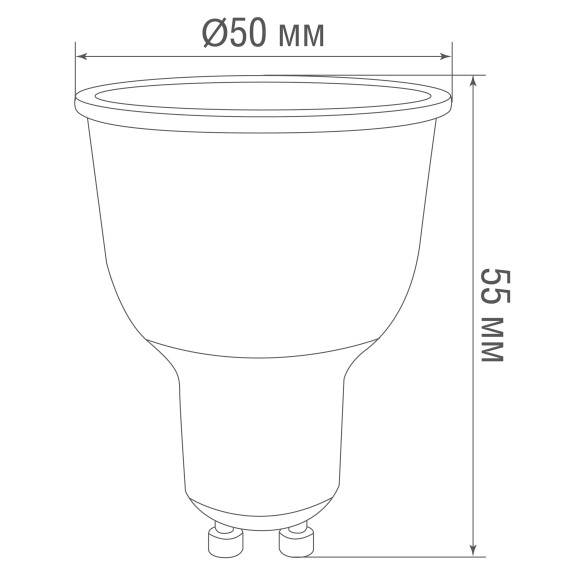 Donel, Светодиодная лампа 7Вт, MR16, 220В, GU10, 3000K, 560Лм, Ra>80, 110°, D50хH55мм, Dim Triac, Серия: DN03, DN03002W7GU10Dim