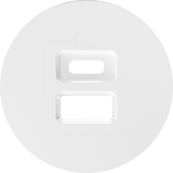 Donel D16 глянцевый белый Накладка для розеток USB, DO28603