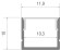 Donel, Накладной алюминиевый профиль, 11,9х10х2000мм. В комплекте матовый экран, 4 торцевые заглушки, 4 крепежа, Серия:DN18, черный RAL9005, DN18C1210B2Set Donel, Накладной алюминиевый профиль, 11,9х10х2000мм. В комплекте матовый экран, 4 торцевые заглушки, 4 крепежа, Серия:DN18, черный RAL9005, DN18C1210B2Set