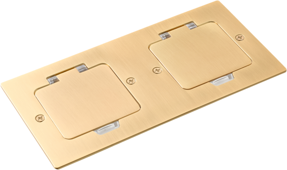Donel Лючок Surface 4 мод. (2 мод. 45х45 мм.), золото, IP44, DFB22MRG