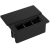 Donel Настольный встраиваемый розеточный блок с сдвижной крышкой Slider 6 мод. (3 мод. 45х45), черный, DDSB6SCB