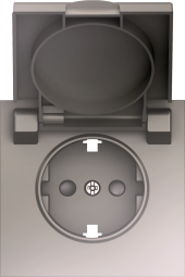 Donel S08 шампань накладка для розетки Schuko с заземлением, с крышкой, 16A 250 В~, серия DB, DS45451