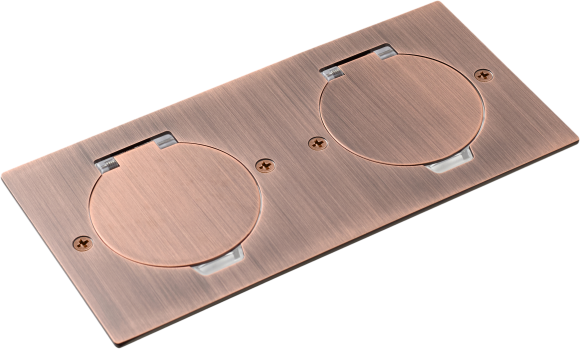 Donel Лючок Surface 4 мод. (2 мод. 45х45 мм.), круглая крышка, красная медь, IP44, DFB22ZMRRC
