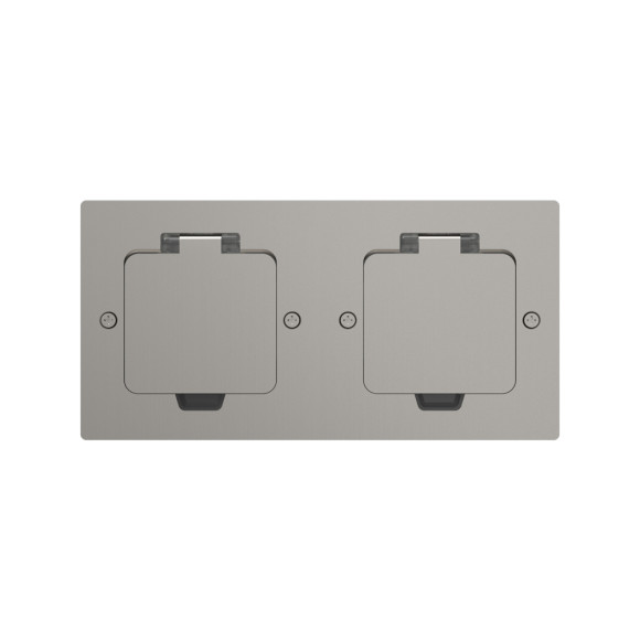 Donel Лючок Surface 4 мод. (2 мод. 45х45 мм.), никель, IP44, DFB22MRN