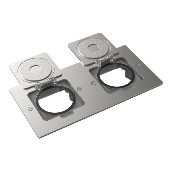 Donel Лючок Surface 4 мод. (2 мод. 45х45 мм.), никель, IP44, DFB22MRN