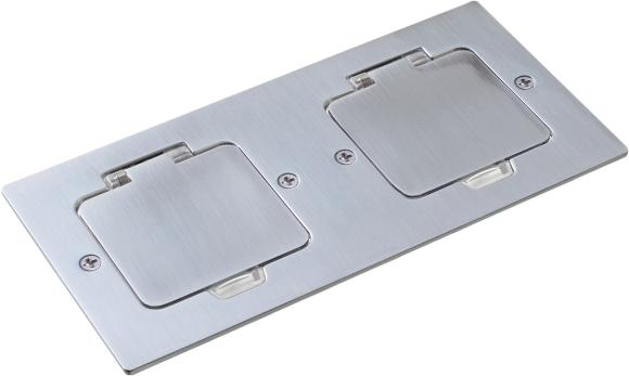 Donel Лючок Surface 4 мод. (2 мод. 45х45 мм.), полированное серебро, IP44, DFB22MRMS