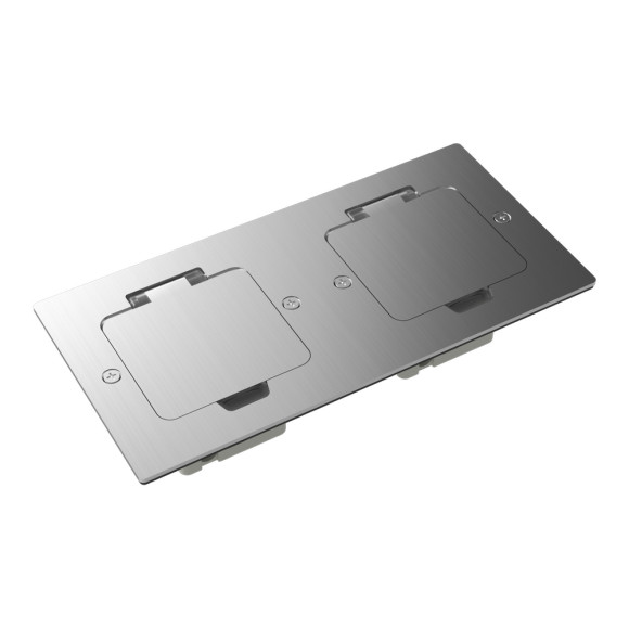 Donel Лючок Surface 4 мод. (2 мод. 45х45 мм.), полированное серебро, IP44, DFB22MRMS