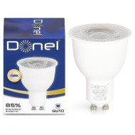 Donel, Светодиодная лампа 9Вт, MR16, 220В, GU10, 4000K, 675Лм, Ra>80, 60°, D50хH65мм, Серия: DN03, DN03003N9GU10 Donel, Светодиодная лампа 9Вт, MR16, 220В, GU10, 4000K, 675Лм, Ra>80, 60°, D50хH65мм, Серия: DN03, DN03003N9GU10