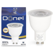 Donel, Светодиодная лампа 9Вт, MR16, 220В, GU10, 4000K, 720Лм, Ra>80, 60°, D50хH65мм, Dim Triac, Серия: DN03, DN03003N9GU10Dim Donel, Светодиодная лампа 9Вт, MR16, 220В, GU10, 4000K, 720Лм, Ra>80, 60°, D50хH65мм, Dim Triac, Серия: DN03, DN03003N9GU10Dim