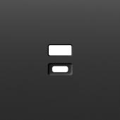 Donel S08 черный графит накладка для розеток USB, серия DB, DS28657