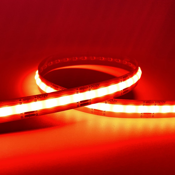 DONEL Светодиодная лента COB, 15W/m, RGB, 660 Lm/m, DC24V, IP20, CRI>95, уп. 5 м, серия DN8SSL, DN18326COBRGB