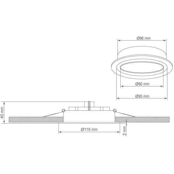 Donel, св-к встроенный, цвет БЕЛЫЙ, D115xH23мм, под лампу GX53, IP20, серия: DN15, DN15011R1W