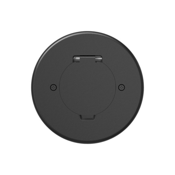 Donel Лючок Surface 2 мод. (1 мод. 45х45 мм.),  круглый, круглая крышка, антрацит, IP44, (с уст. набором), DFB2ZRAN