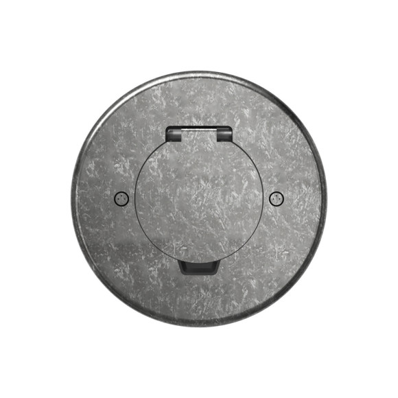 Donel Лючок Surface 2 мод. (1 мод. 45х45 мм.),  круглый, круглая крышка, оцинкованная сталь, IP44, (с уст. набором), DFB2ZRNFA