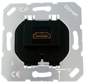 Donel механизм HDMI 2.0a, черный,  разъем Type A 180° 4K  Full HD @ 48 Hz 3D, HDR Video, 18.0 Gbit/s, серия STRS, STRS20A