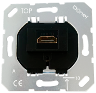 Donel механизм HDMI 2.0a, черный,  разъем Type A 180° 4K  Full HD @ 48 Hz 3D, HDR Video, 18.0 Gbit/s, серия STRS, STRS20A