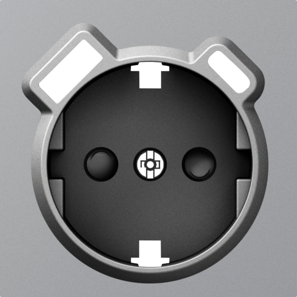 Donel A07 матовый серый накладка для розетки Schuko с зарядным устройством USB A+C,  со шторками 16A 250 В~,серия DB, DE22940