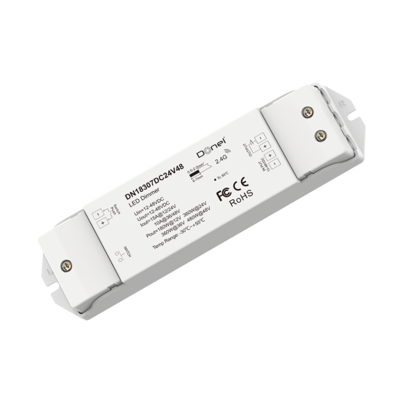 Donel,RF контроллер , напряжение питания 12-48V DC, 1х10А, выходная мощность 1?(180-480)W, Push-Dim,,серия:DN8URZ, DN18307DC24V48 Donel,RF контроллер , напряжение питания 12-48V DC, 1х10А, выходная мощность 1?(180-480)W, Push-Dim,,серия:DN8URZ, DN18307DC24V48