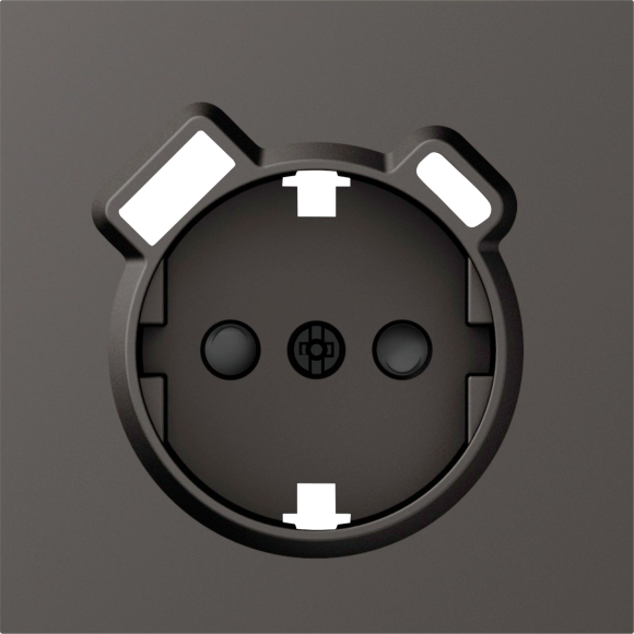 Donel S08 матовый титан накладка для розетки Schuko с зарядным устройством USB A+C,  со шторками 16A 250 В~,серия DB, DS22945
