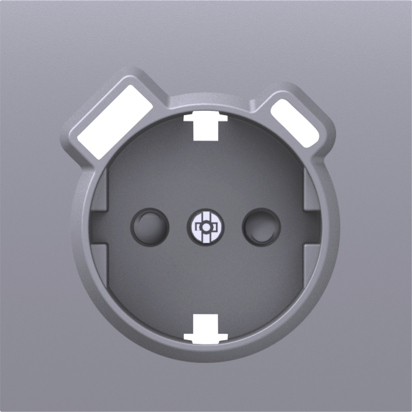 Donel S08 серый графит накладка для розетки Schuko с зарядным устройством USB A+C,  со шторками 16A 250 В~,серия DB, DS22959