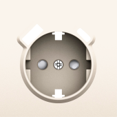 Donel S08 слоновая кость накладка для розетки Schuko с зарядным устройством USB A+C,  со шторками 16A 250 В~,серия DB, DS22955