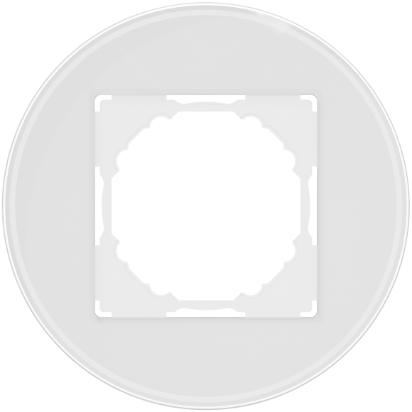 Donel A07 Natural Round Стекло Белое рамка 1-я, серия DB, DERN211WG