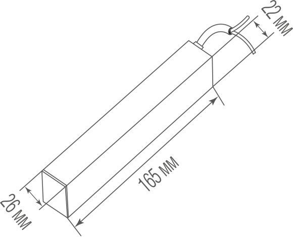 Donel,100Вт,DC48В,2,1А,IP20,170x26x22 мм, блок питания для LIGHT WAVE,серия:DN8HF, DNHF100W48Slim